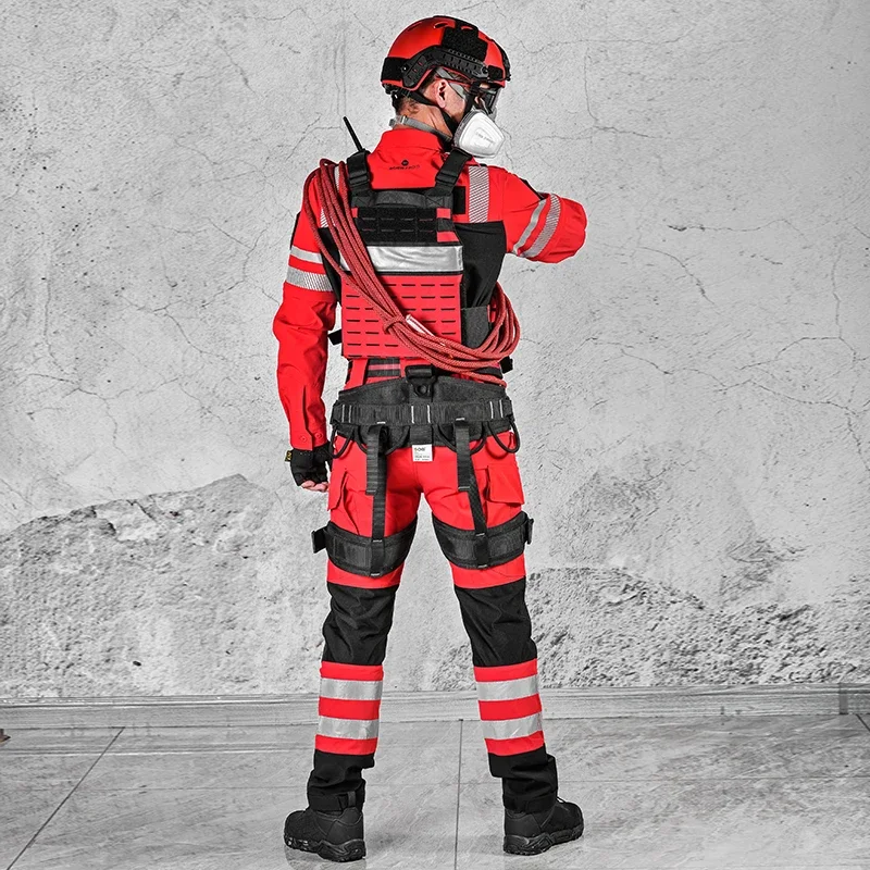 Uniforme de rescate veraniego transpirable para bomberos, secado rápido - imagen 5
