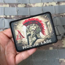 Parche táctico Spartan camuflaje para casco y chaleco gancho-bucle