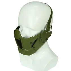 Máscara táctica media cara malla camuflaje para Airsoft y Paintball