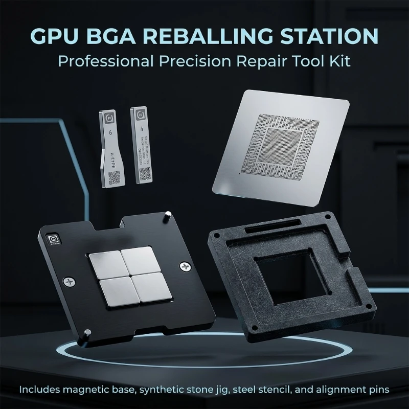 Placa guía reballing GPU alineación chips tarjeta vídeo - imagen 5