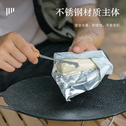 Bolsa lona táctica para menaje camping con cubiertos acero inox