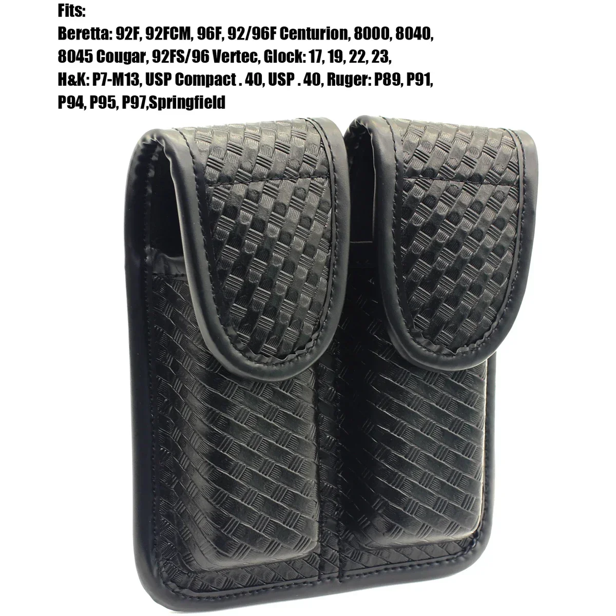 Bolsa doble portacargadores táctica para Glock 17 – MOLLE, negro - imagen 3