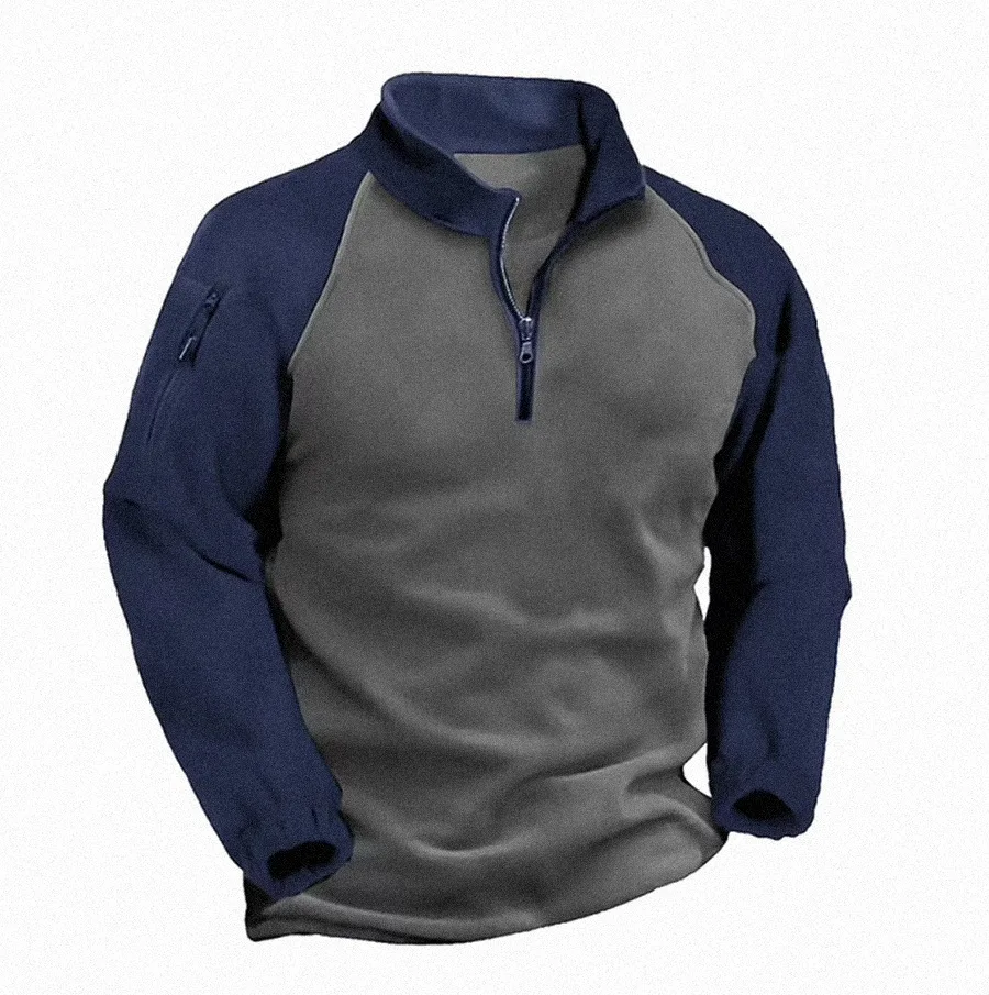 Sudadera con capucha táctica de terciopelo doble cara para aire libre - imagen 2