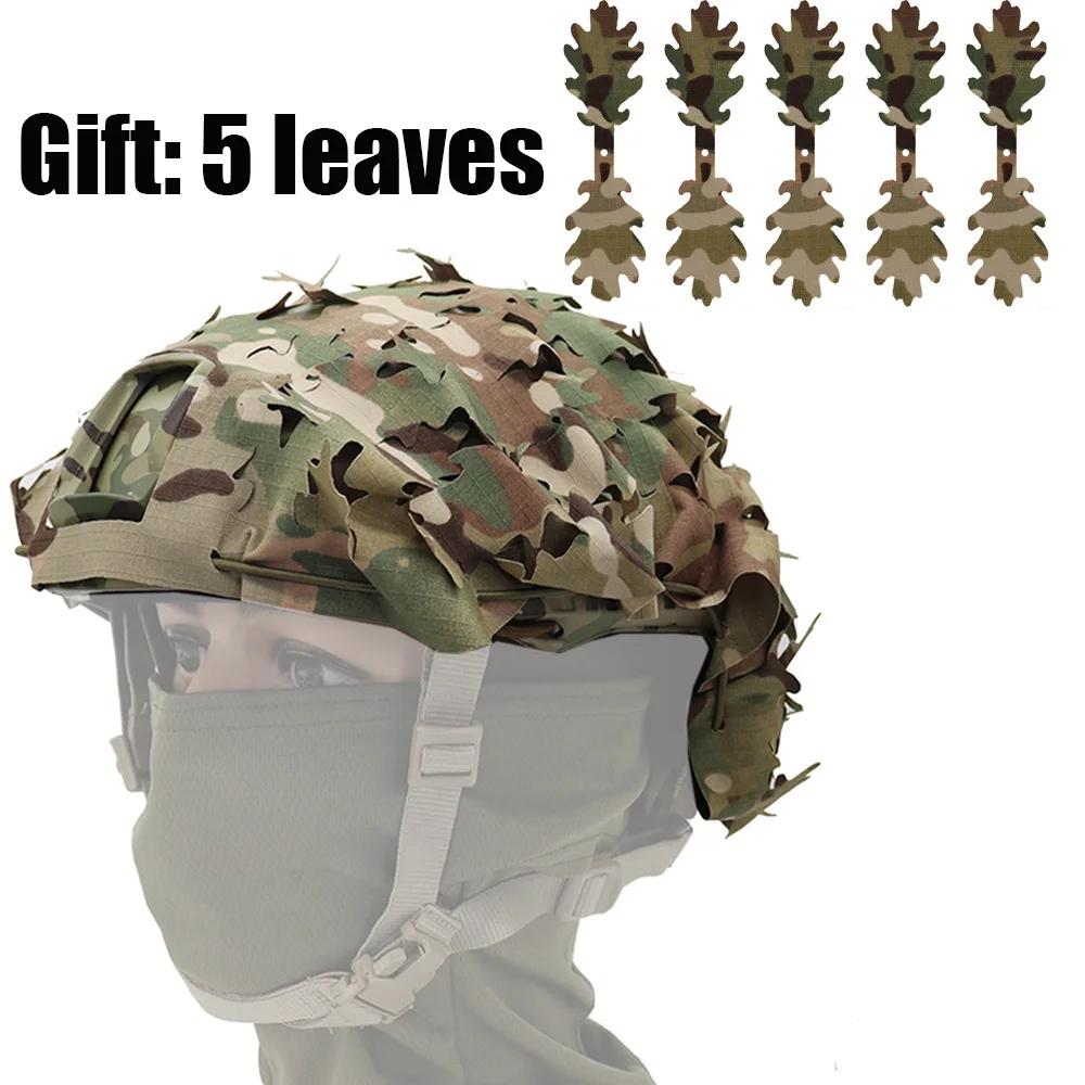 Cubierta táctica de casco rápido camuflaje 3D para Airsoft