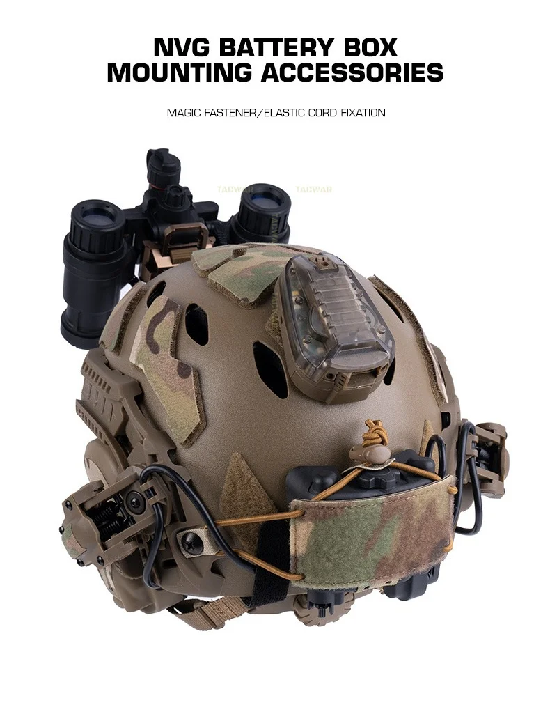 Estuche y sistema de sujeción para batería NVG