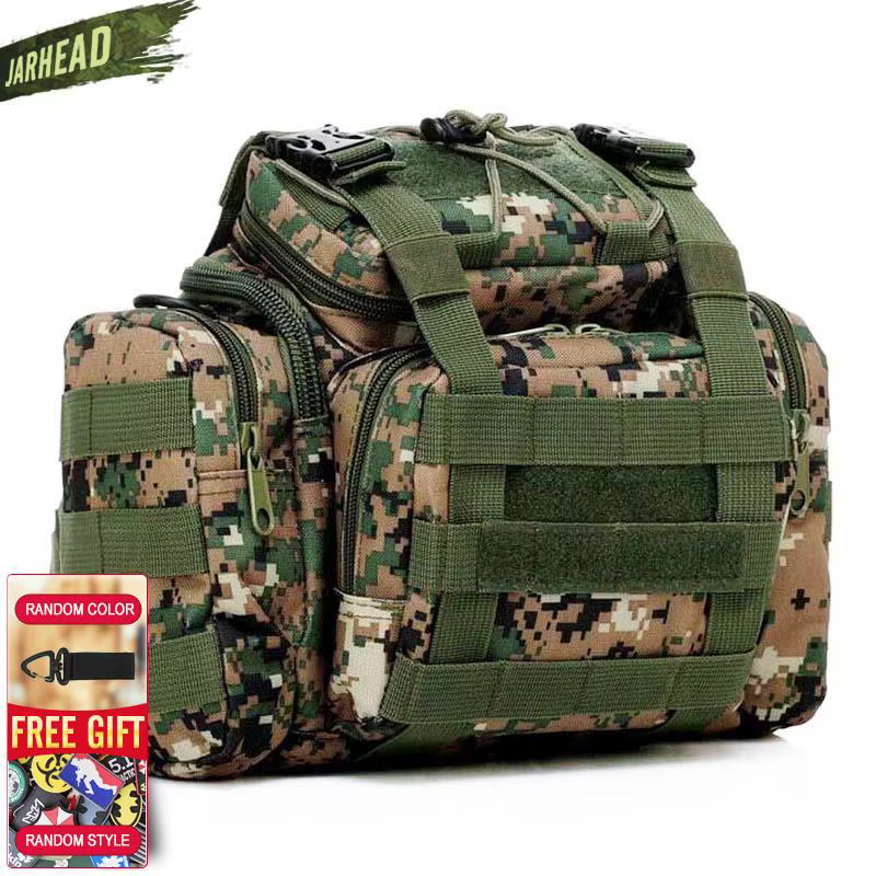 Riñonera táctica de camuflaje para cámara con bolsillos MOLLE