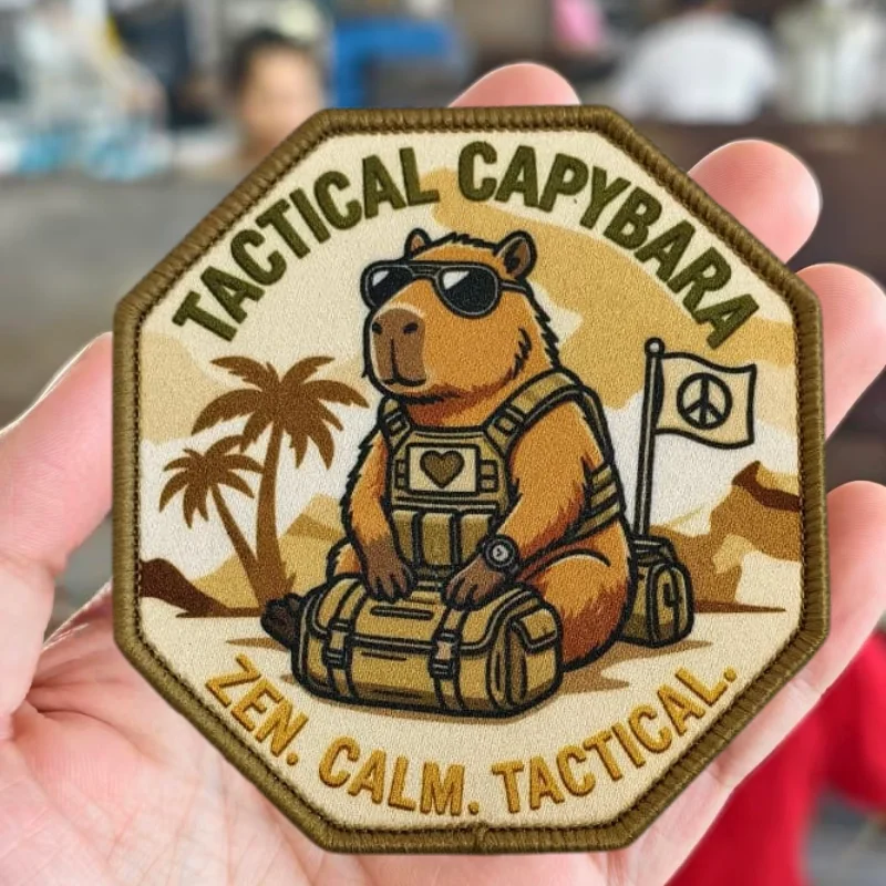Parche de capibara para proyectos de costura y personalización