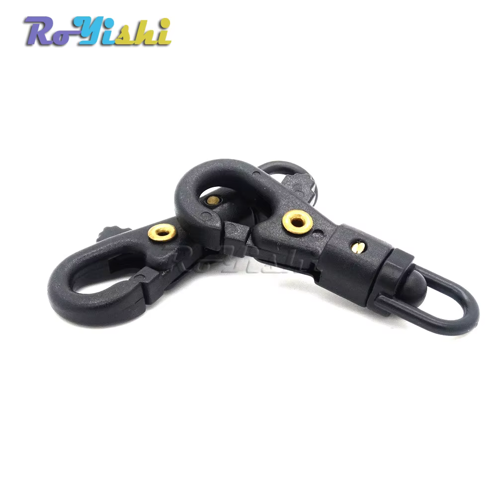 Gancho Paracord giratorio negro – Ajuste rápido táctico - imagen 4