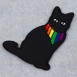 Parche bordado gato negro – Para coser o planchar en ropa