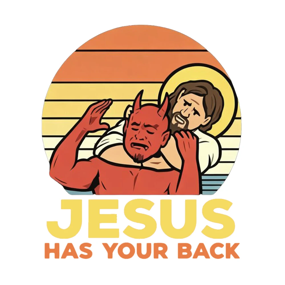 Parche termoadhesivo "Jesus Has Your Back" para ropa táctica y exterior - imagen 2
