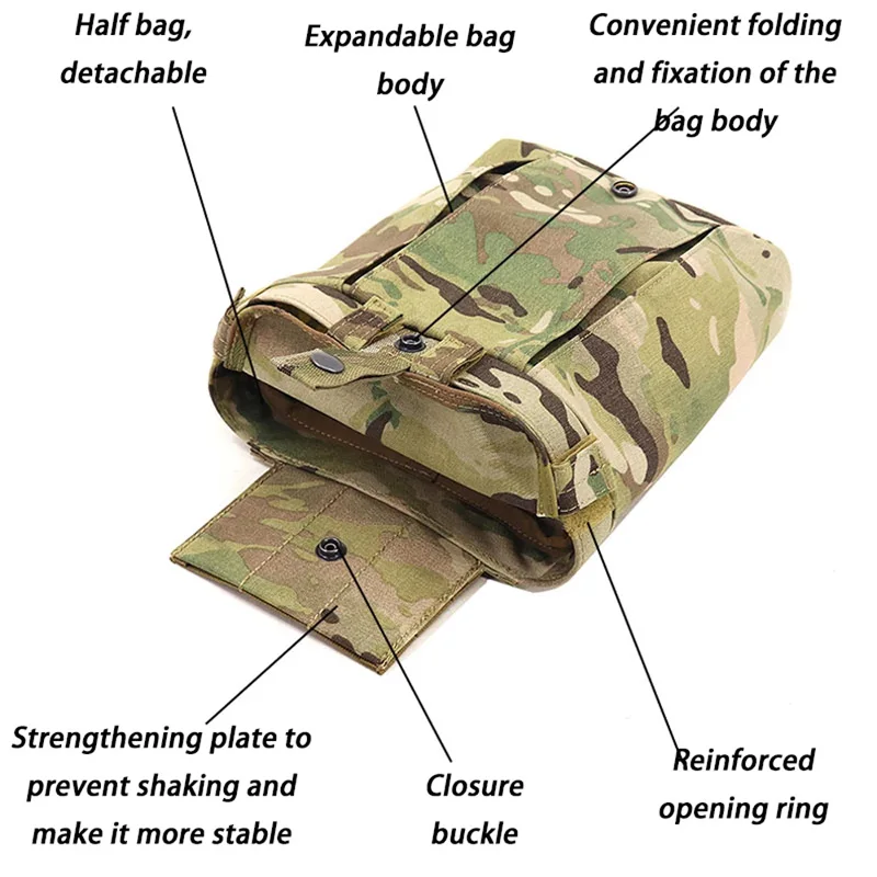 Bolsa Táctica Plegable MOLLE Cinturón – Almacenamiento Multiusos Outdoor