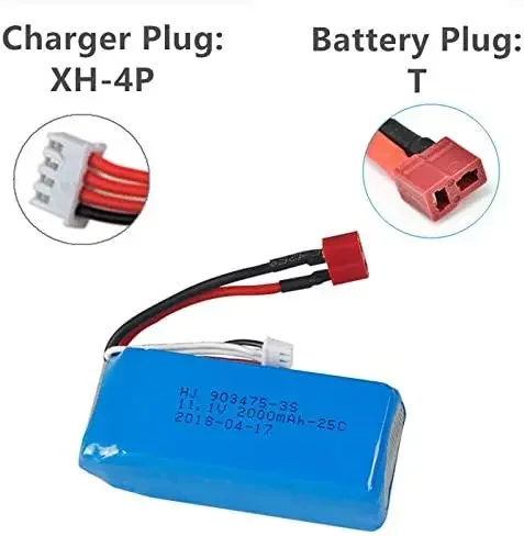 Batería LiPo con conector T para barco RC Feilun FT012 - imagen 4
