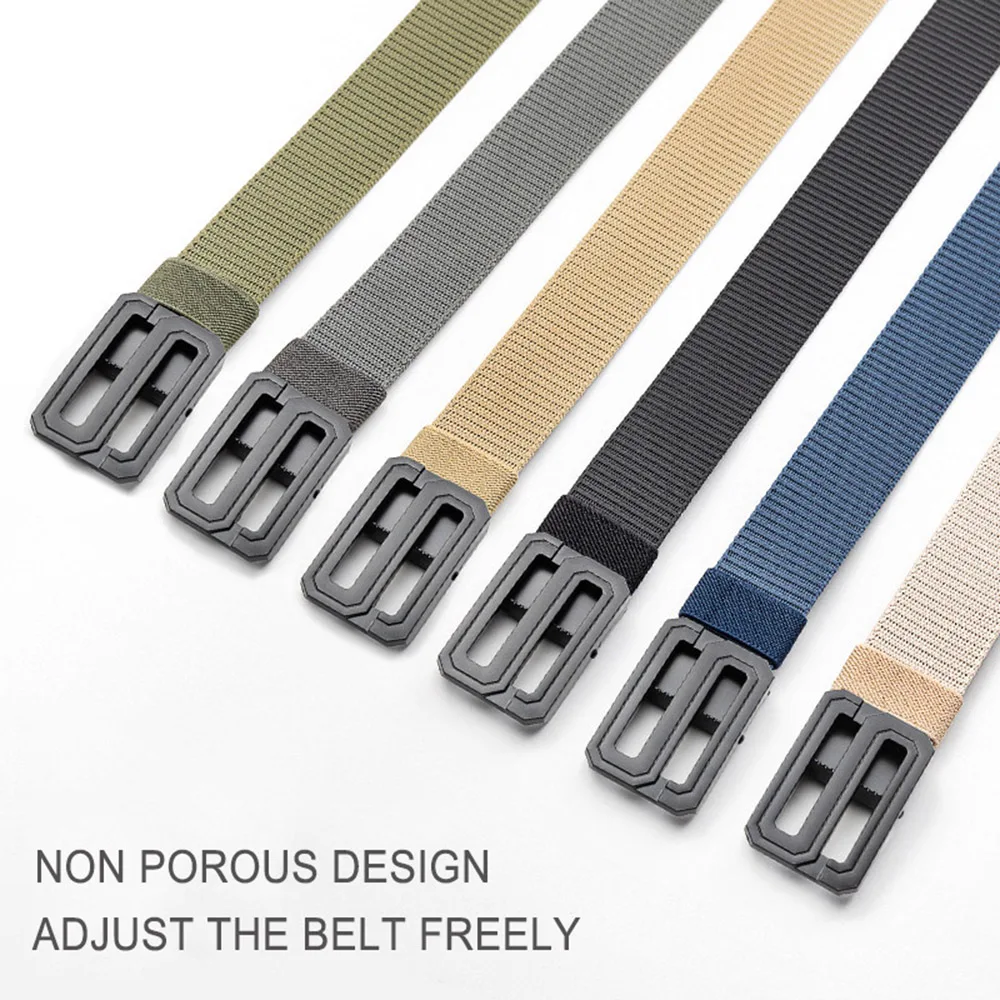 Cinturón táctico de lona resistente con hebilla ajustable para outdoor