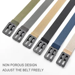 Cinturón táctico de lona resistente con hebilla ajustable para outdoor