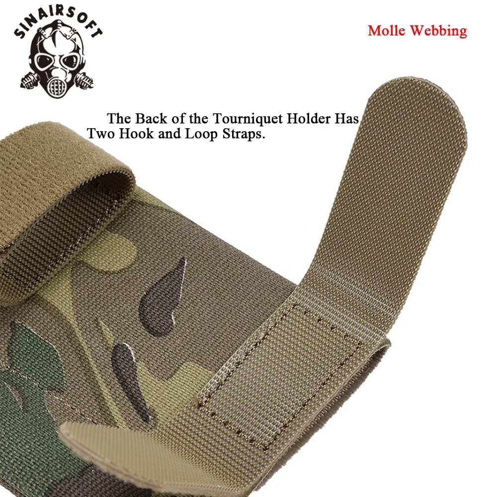 Soporte táctico para torniquete MOLLE funda elástica gancho y bucle - imagen 3