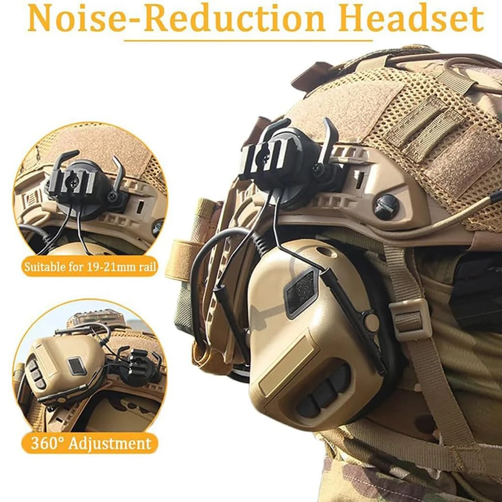 Casco Airsoft con auriculares tácticos, máscara y gafas NVG