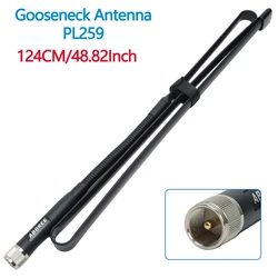 ABBREE Antena táctica plegable VHF/UHF PL259 alta ganancia