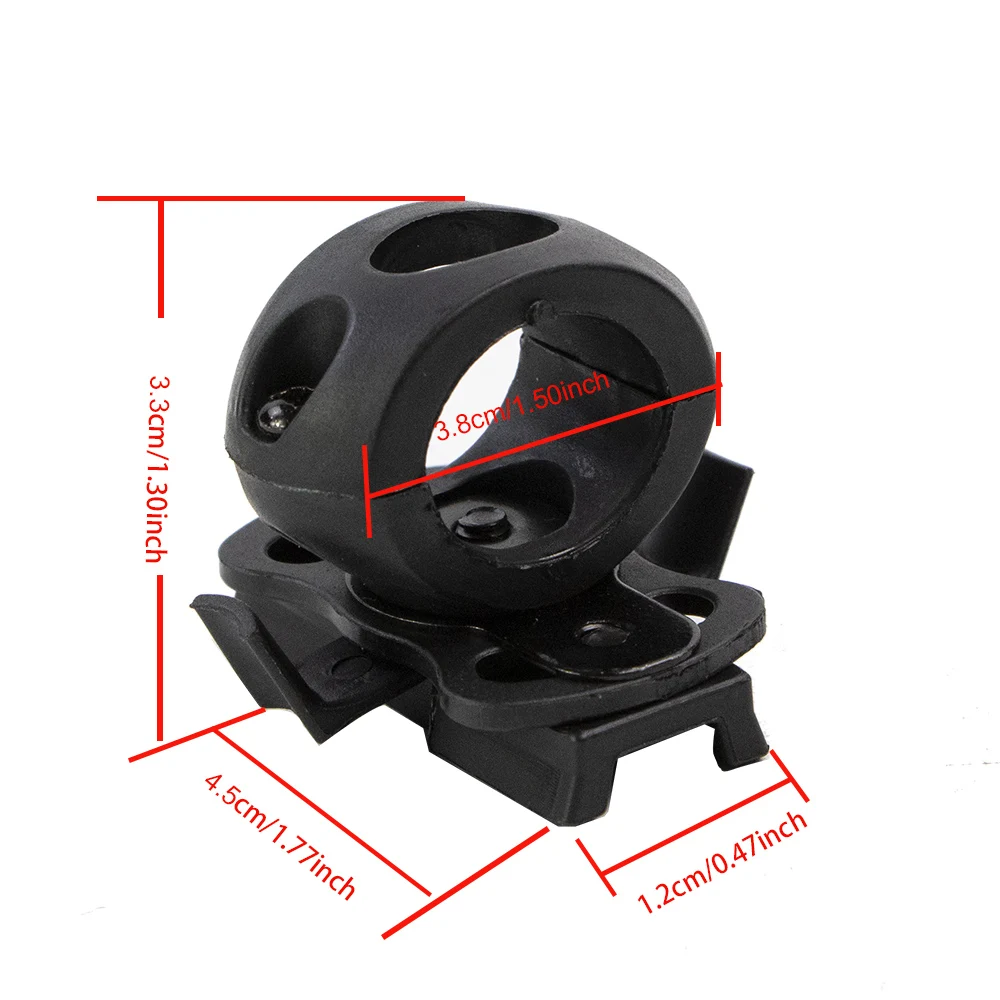 BOOIU Soporte para Linterna Táctica de Casco Fast, Giro 360° - imagen 3