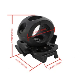 Adaptador BOOIU Linterna Casco Riel Picatinny 360° Montaje Rápido Universal