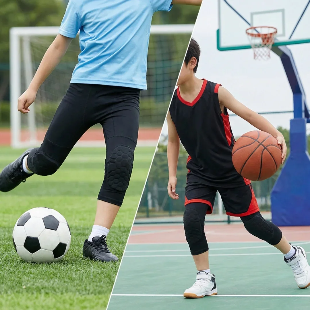Mallas de compresión niño acolchadas con rodilleras para entrenamiento - imagen 5