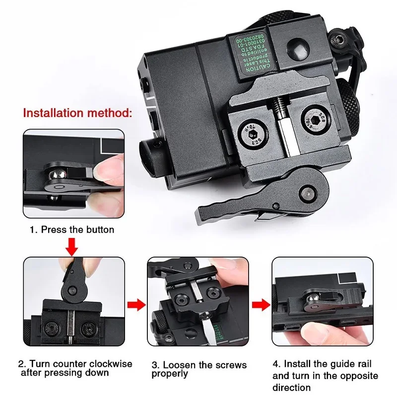 WADSN DBAL-A2 mini luz estroboscópica y láser IR RGB táctica airsoft - imagen 4
