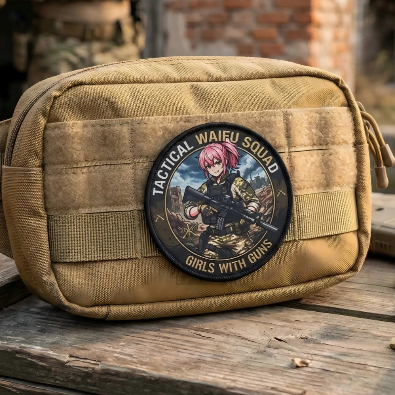 Parche táctico militar waifu squad con chicas armadas para MOLLE - imagen 5