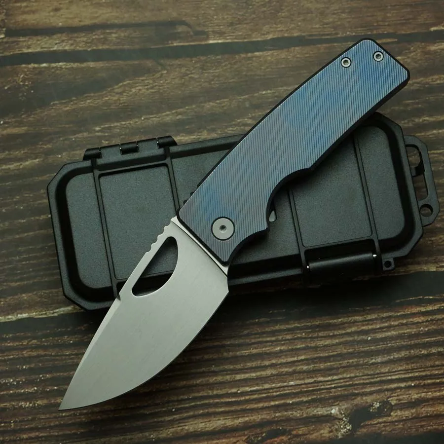 LEMIFSHE Rosie OZ cuchillo EDC acero M390 mango titanio - imagen 2
