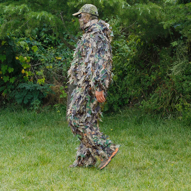 Traje Ghillie camuflaje biónico hojas transpirable para caza y pesca - imagen 2
