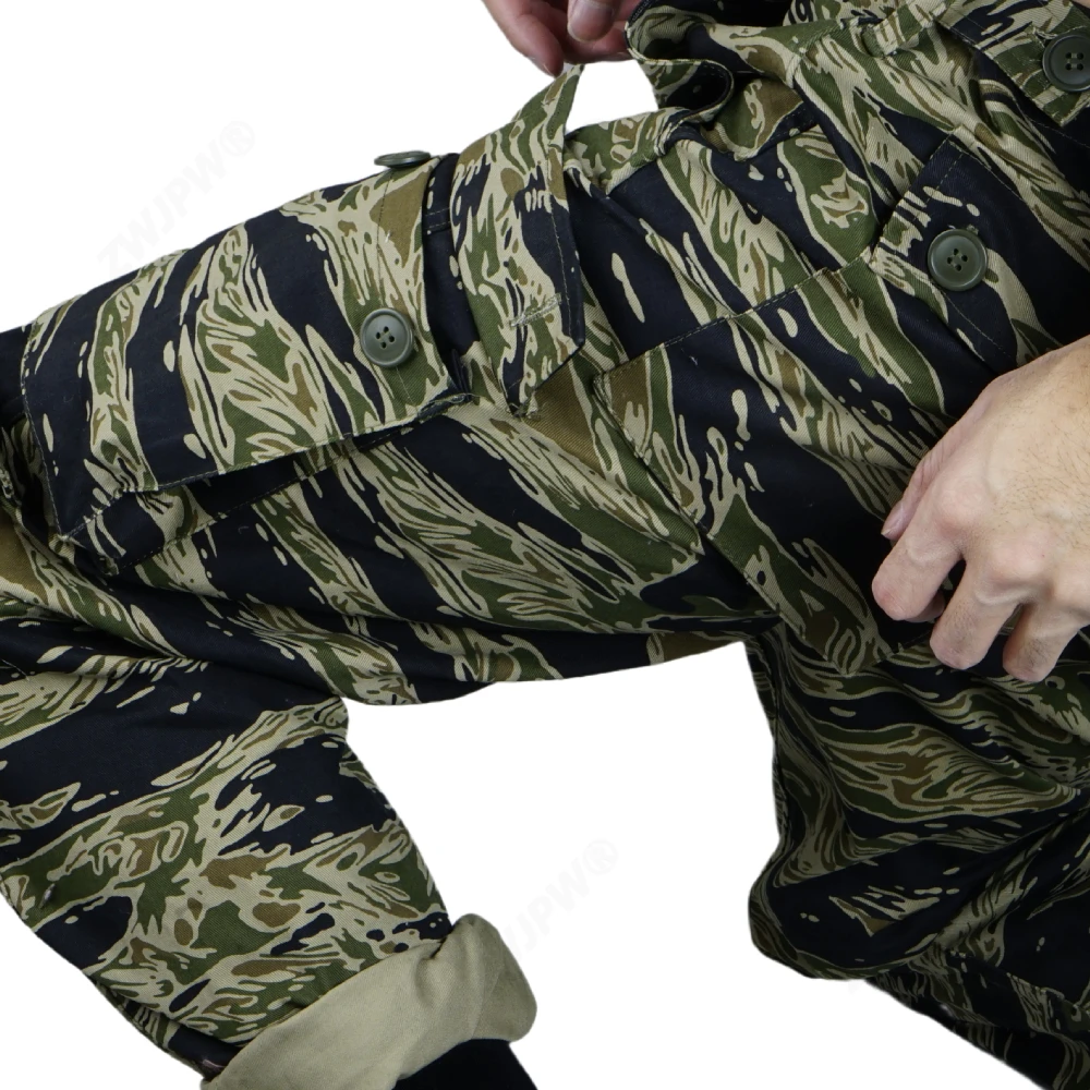 Pantalones tácticos TCU Tiger Stripe Spot de sarga hombre duradera - imagen 2