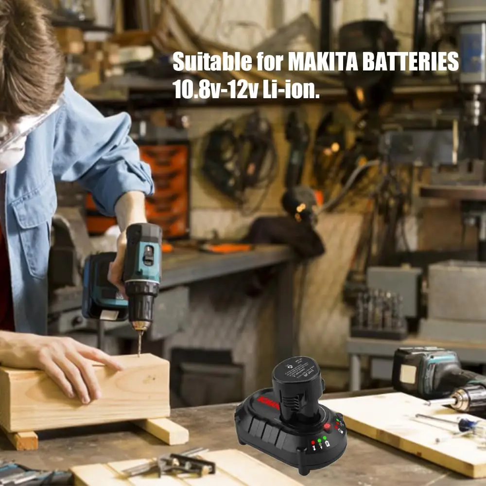 Cargador compatible Makita DC10WA