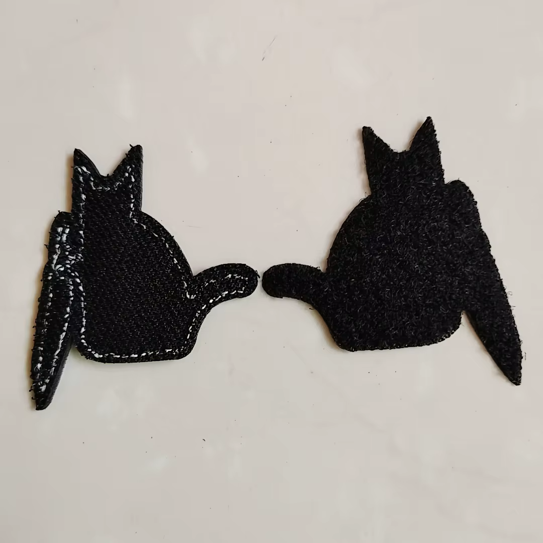 Scaredy Parche táctico bordado con Velcro para mochila gato negro - imagen 5