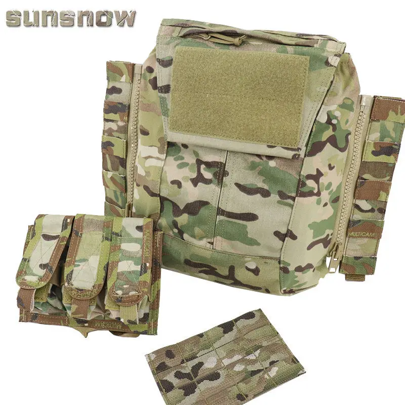 Placa adaptadora MOLLE triple para chaleco táctico con velcro - imagen 3