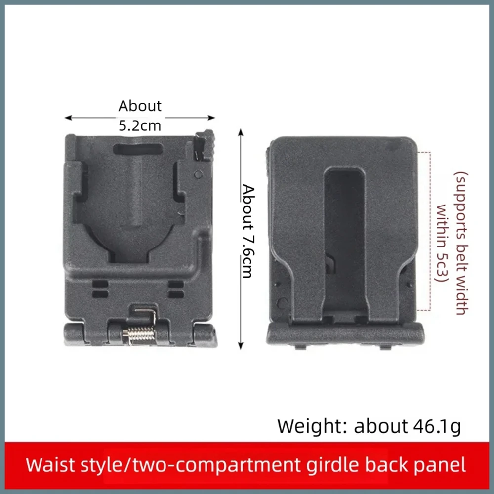 Adaptador MOLLE con clip para cinturón táctico negro
