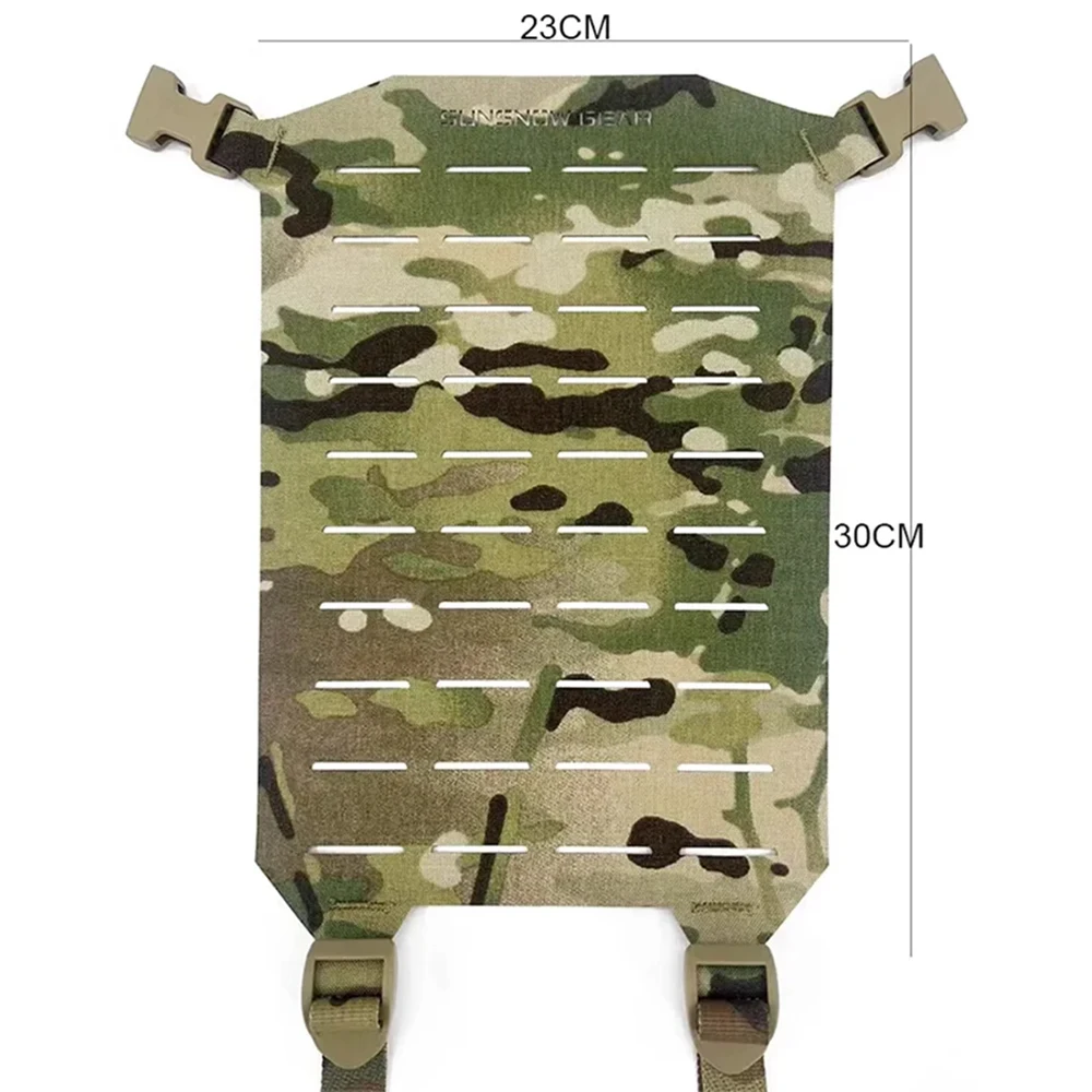 Panel táctico con sistema MOLLE para mochilas