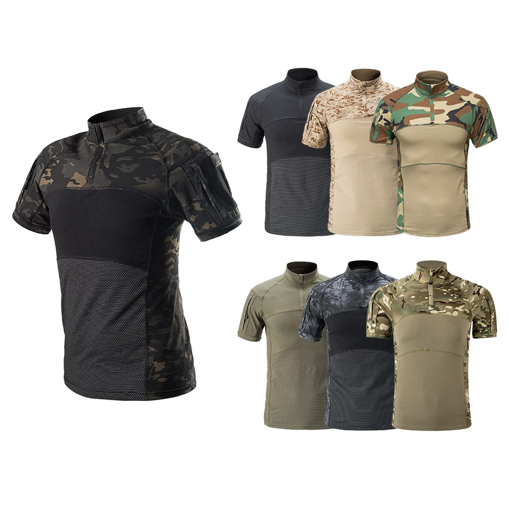 Camiseta táctica Multicam de manga corta para combate y aire libre - imagen 4