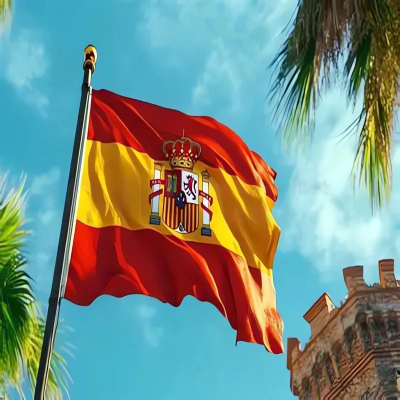 Bandera nacional española gran formato para exterior - imagen 2