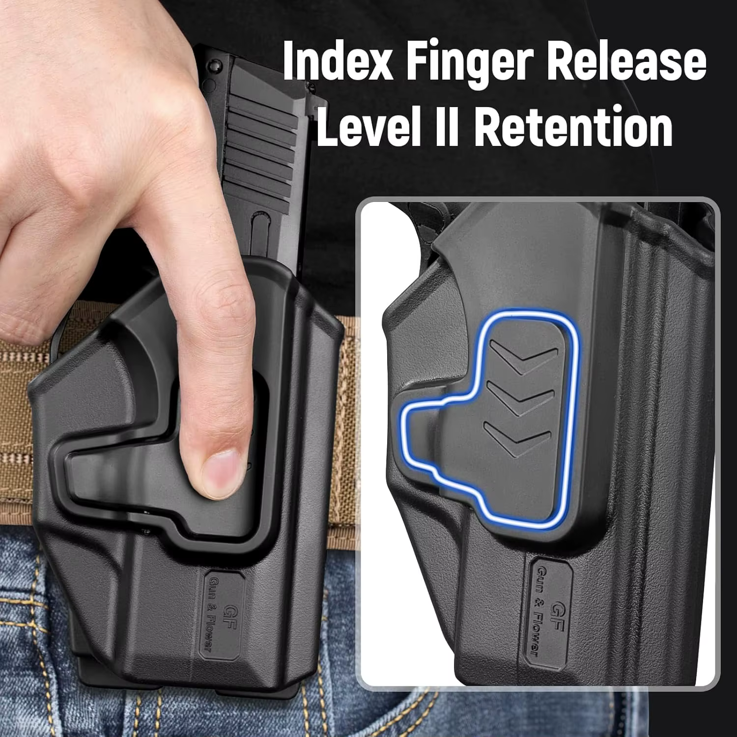 Sig Sauer P365 funda táctica MOLLE con retención ajustable mano derecha - imagen 3
