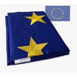 Bandera UE de nailon 210D bordada, resistente y duradera