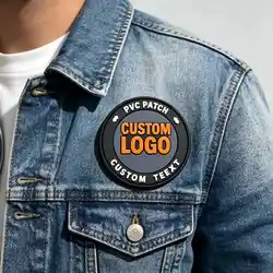 Parche de goma PVC transparente ecológico con logotipo para coser