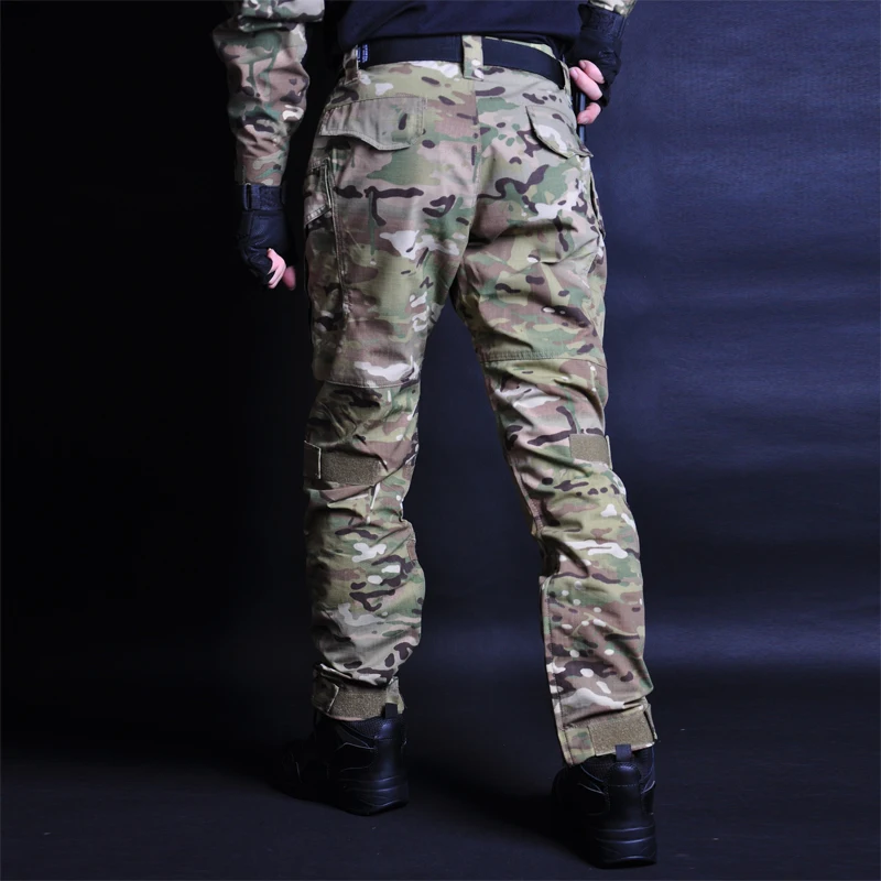 Pantalones tácticos camuflaje con refuerzos de rodilla para airsoft - imagen 2