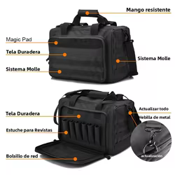 Mochila táctica MOLLE 600D para caza y accesorios para cámara
