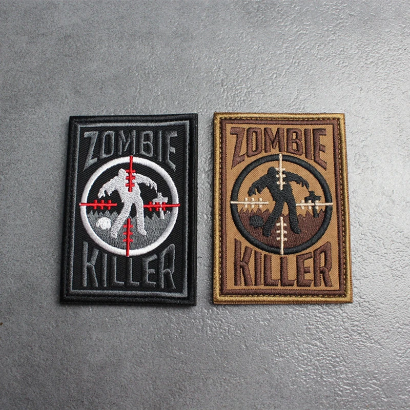 Parche bordado táctico Killer Zombie para ropa y mochilas - imagen 2