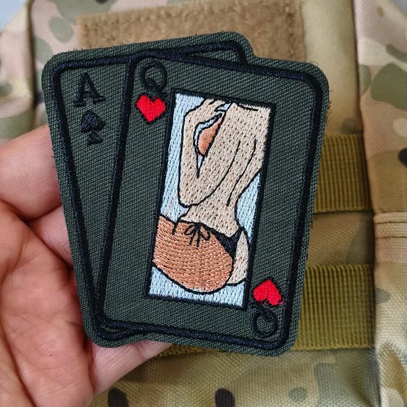 Parche bordado táctico as de espadas anime – Velcro gancho - imagen 5