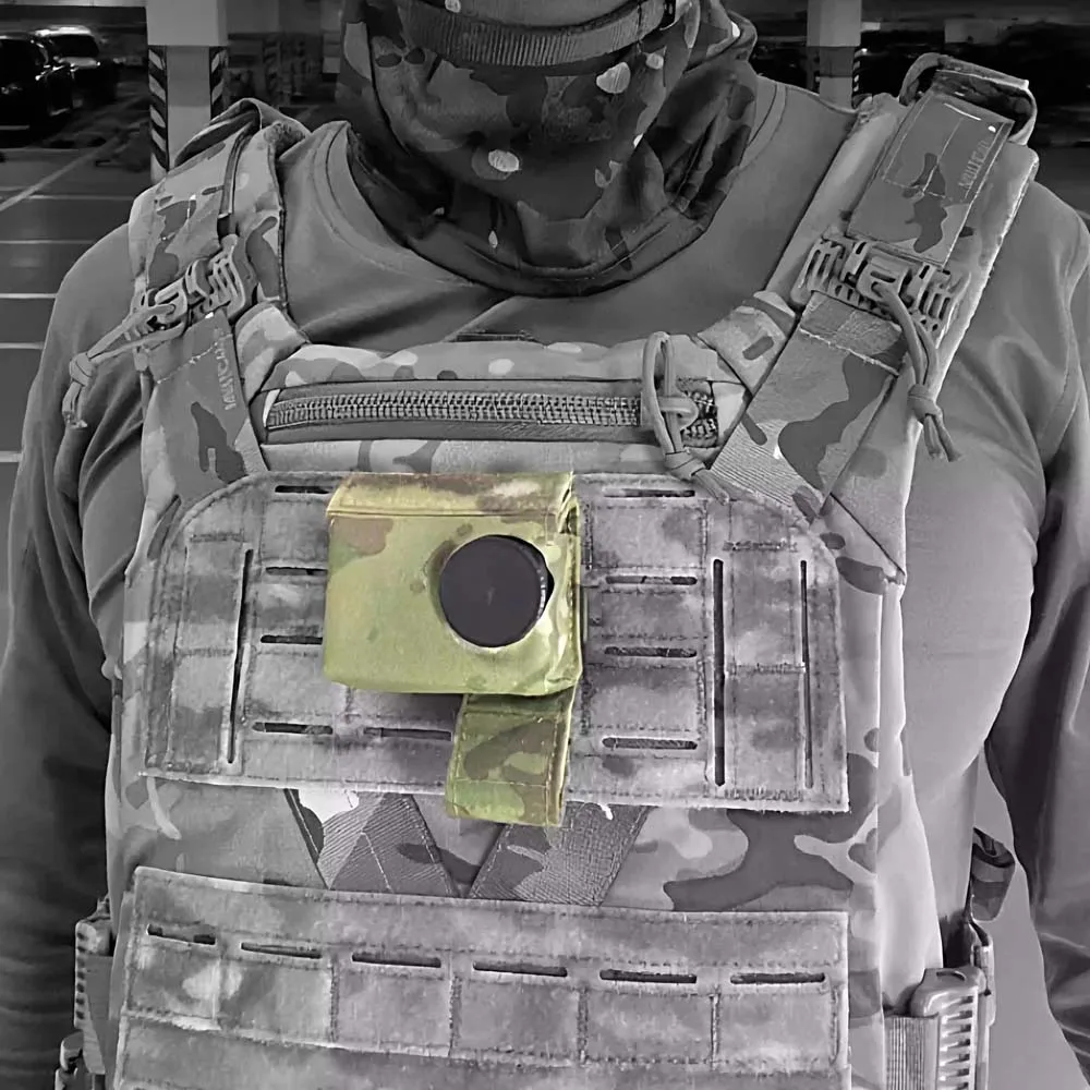 Bolsa táctica Molle para cámara de acción - vista frontal