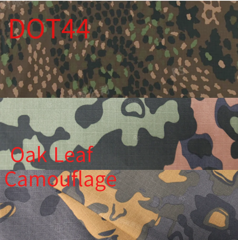 DOT44 tela camuflaje guisante alemán hoja roble algodón nailon - imagen 5