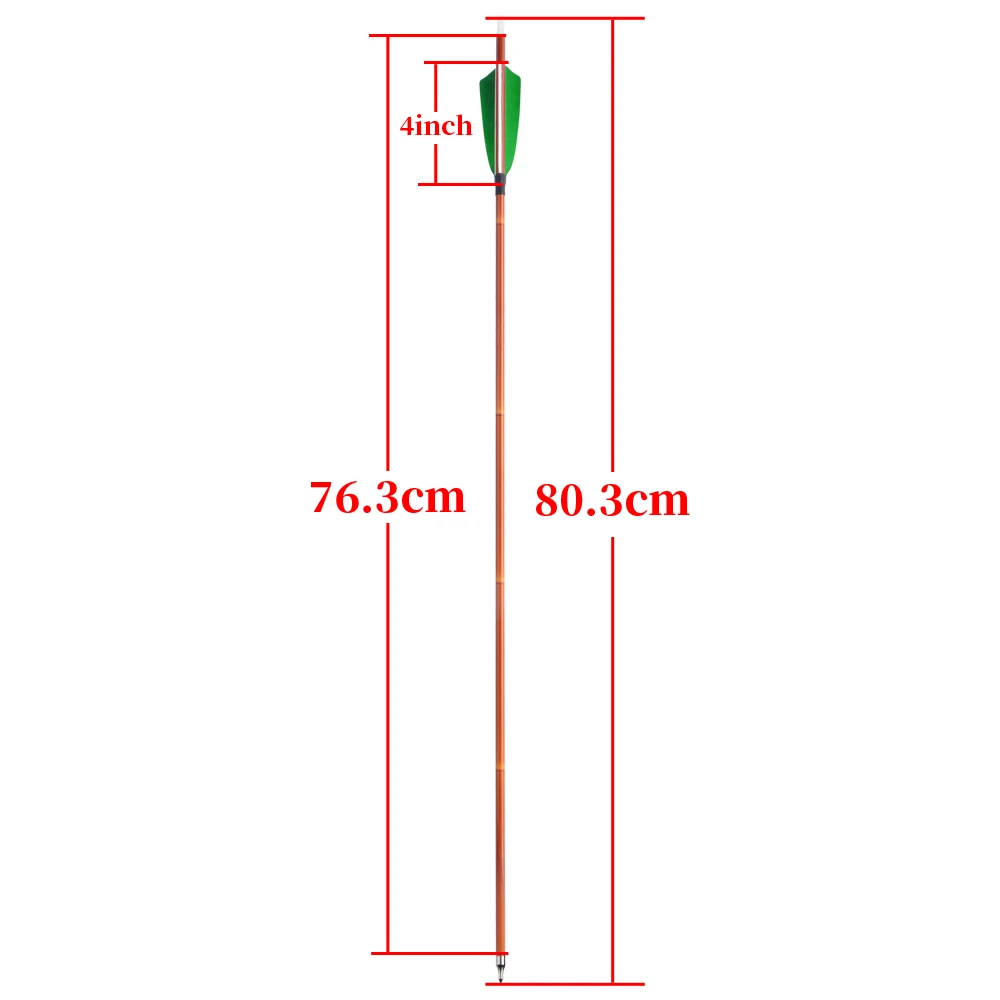 Flechas de carbono para arco compuesto y recurvo con plumas de pavo - imagen 2