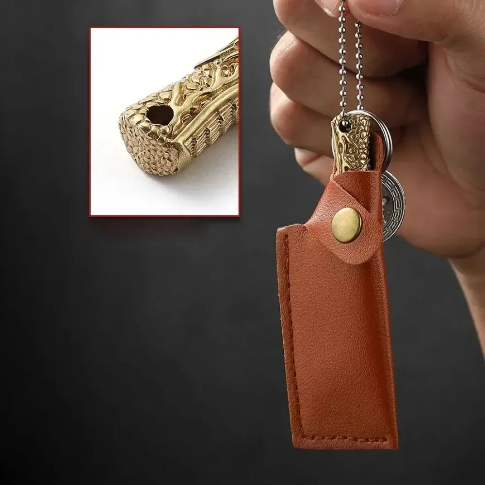 Cuchillo de bolsillo táctico hoja fija acero inoxidable llavero dragón - imagen 4