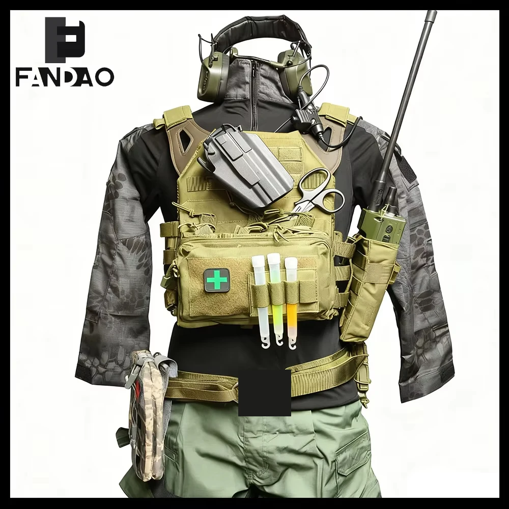 Chaleco táctico y cinturón MOLLE – Conjunto fuerzas especiales para Airsoft - imagen 2