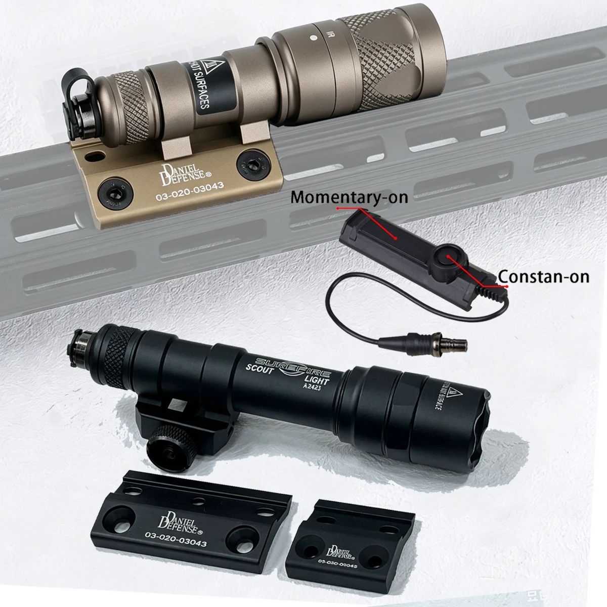 Surefire montaje táctico M300/M600 para linterna riel 20mm M-Lok - imagen 2