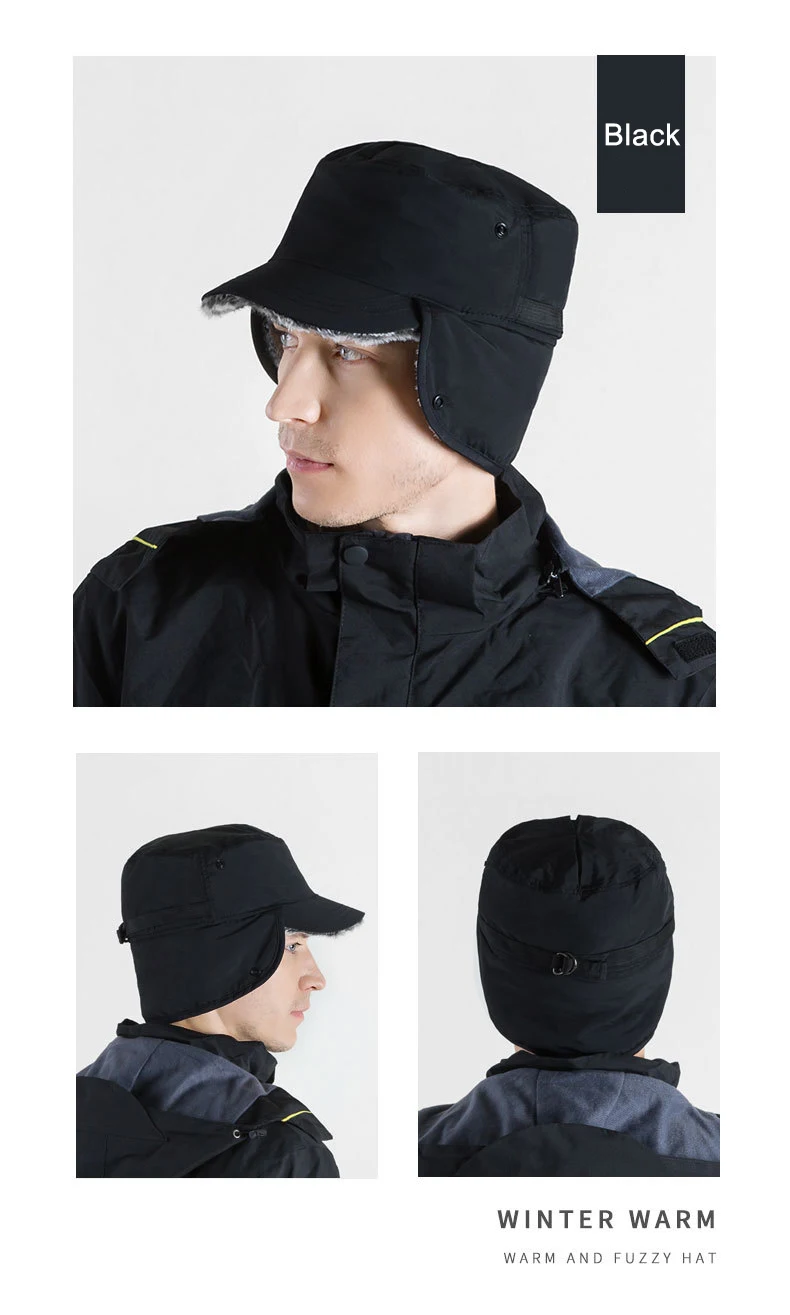 Gorro cálido con textura de felpa